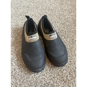 Lewis & Clark Outdoors Mens Muck Shoes Rubber Sneakers Black Khaki size 7